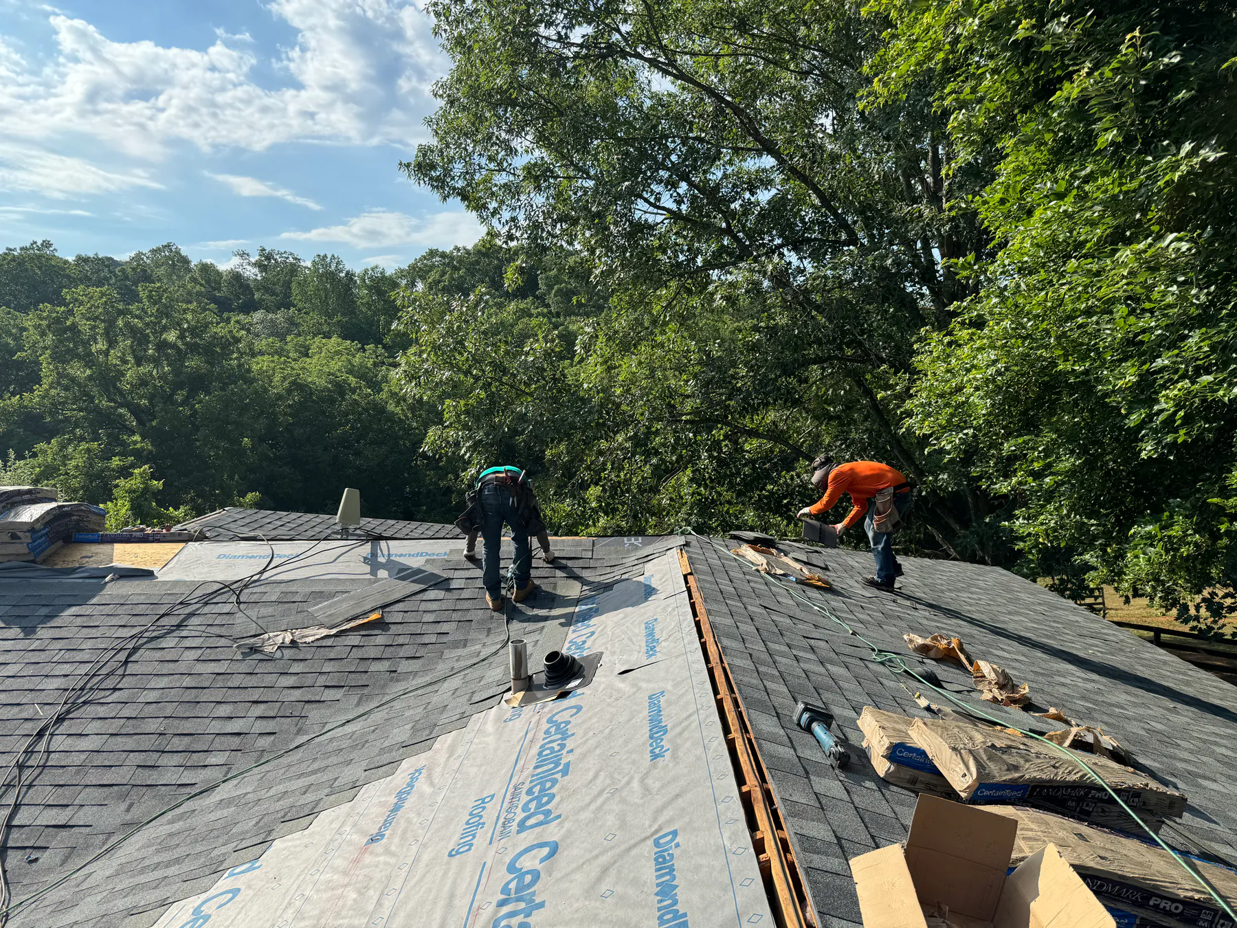 Roofing project completed by Mantle Roofing in Marshall, VA, photo 9