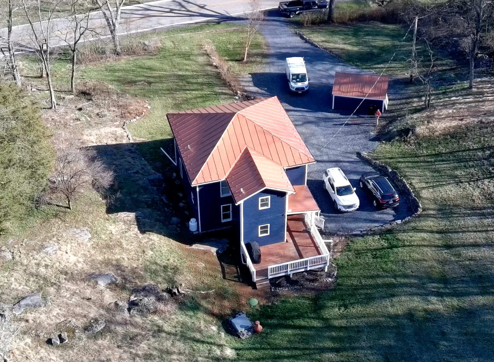 Standing-seam metal roofing project completed by Mantle Roofing in Edinburg, VA, photo 1