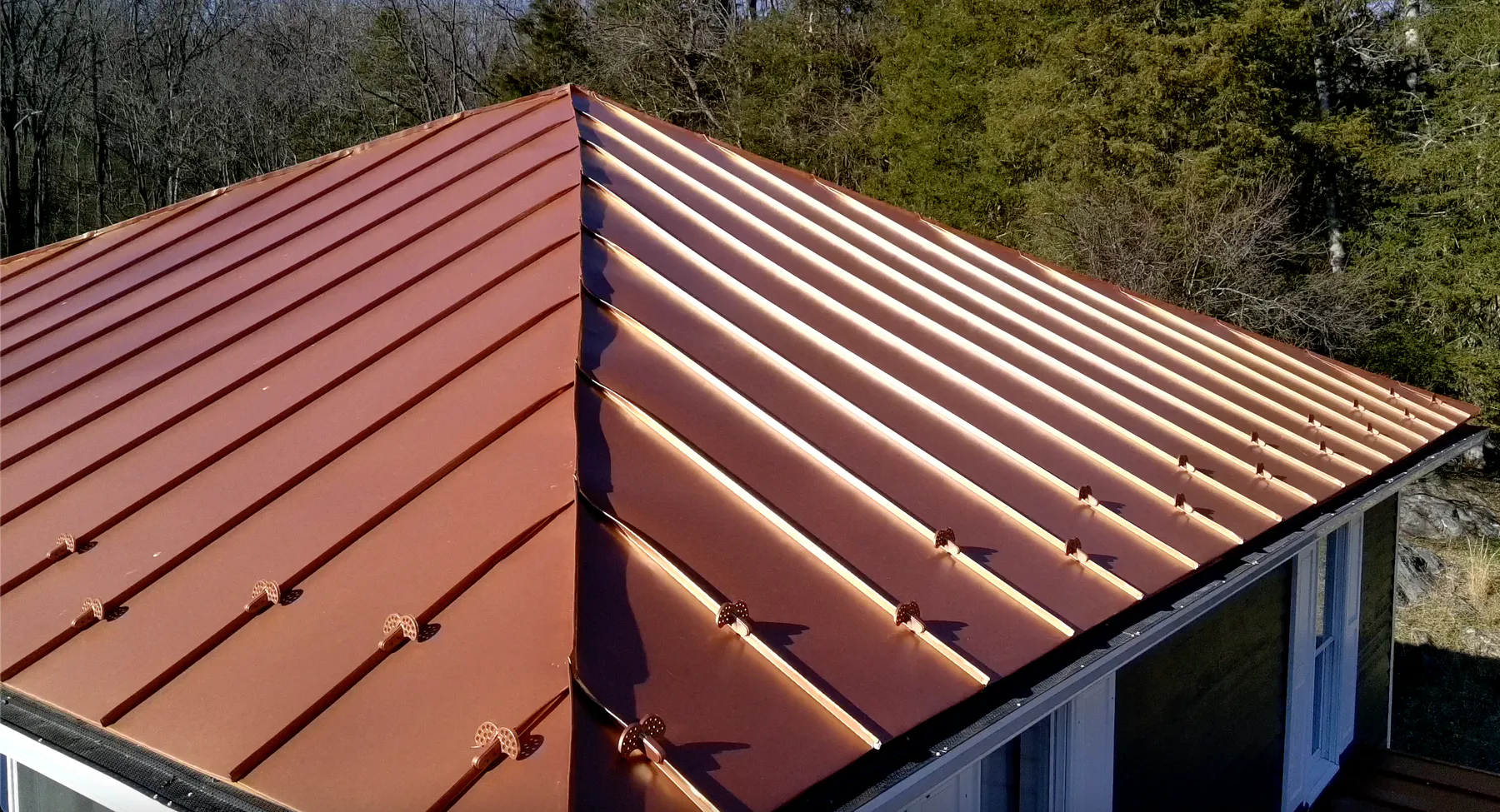 Standing-seam metal roofing project completed by Mantle Roofing in Edinburg, VA, photo 3