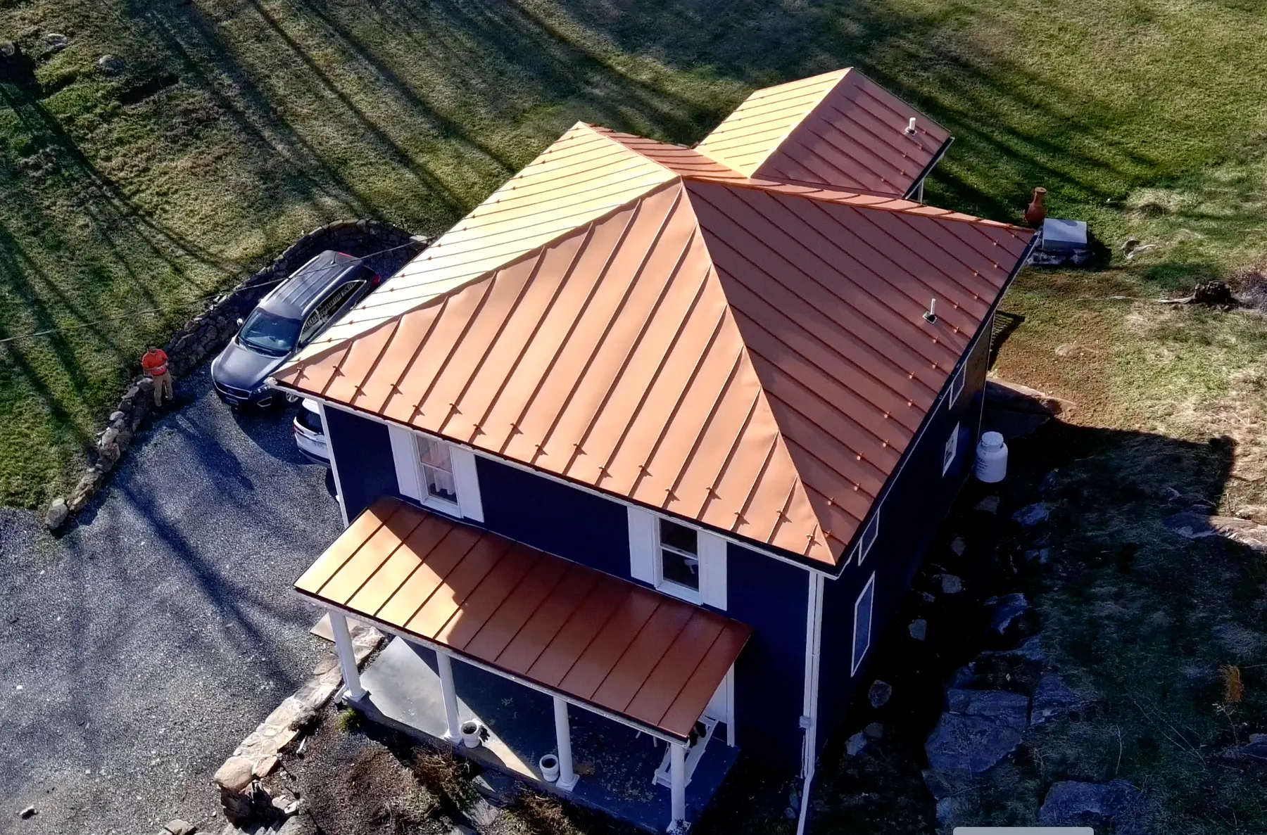 Standing-seam metal roofing project completed by Mantle Roofing in Edinburg, VA, photo 5