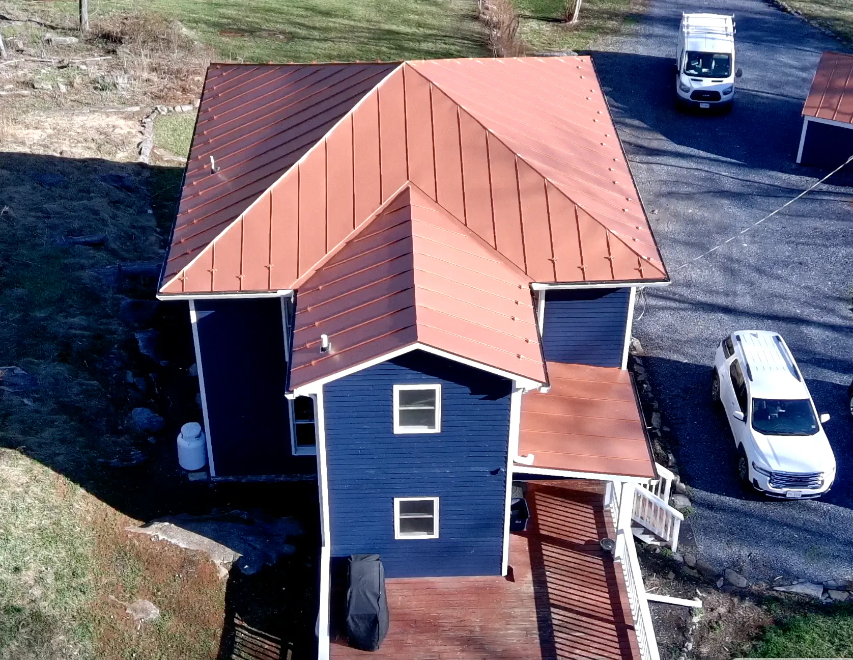 Standing-seam metal roofing project completed by Mantle Roofing in Edinburg, VA, photo 6
